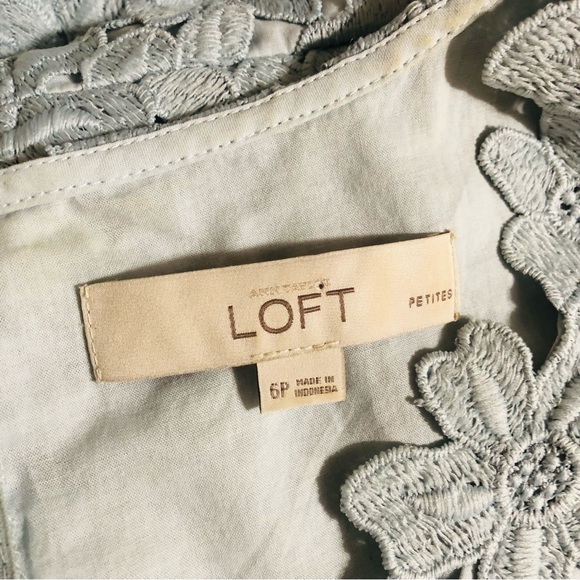 LOFT Dress Light Blue Size 6P - Picture 9 of 11